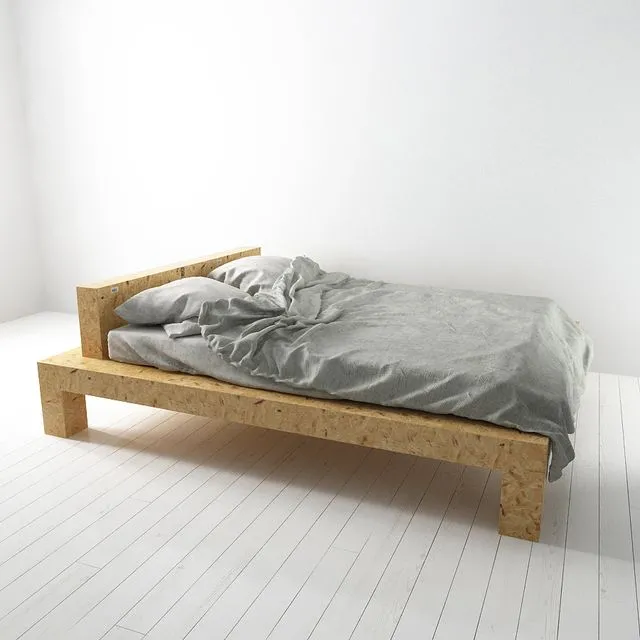 Scandinavian bed 3dsMax Model