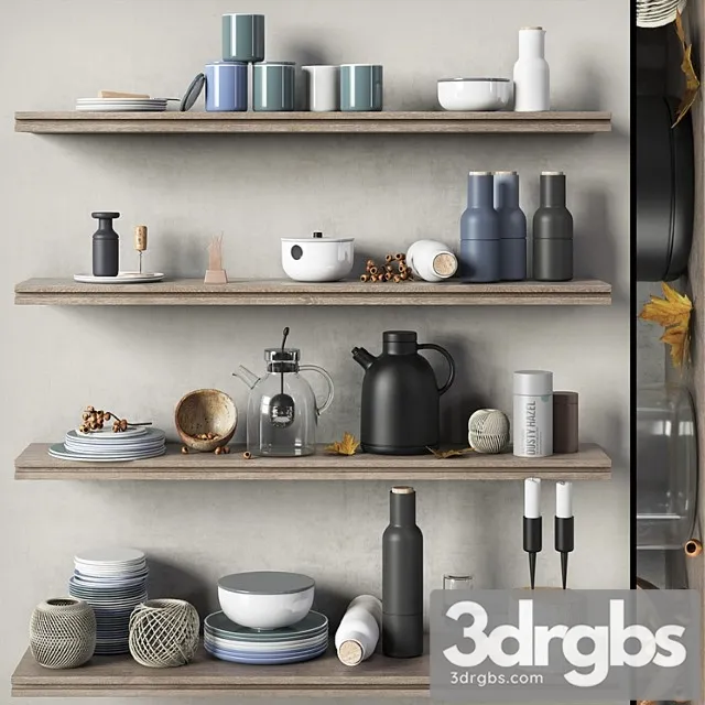 Scandinavian decorative set for the kitchen 3dsmax Download