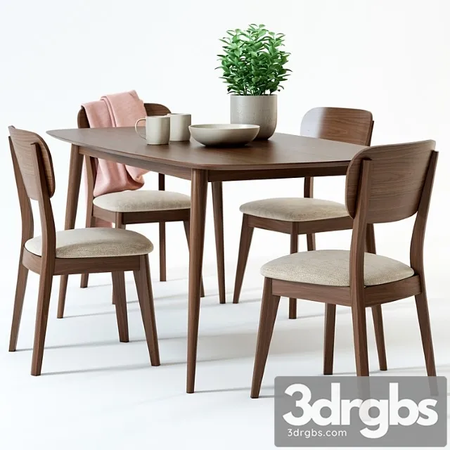 Scandinavian Designs Juneau Dining Table Juneau Dining Chair 3dsmax Download