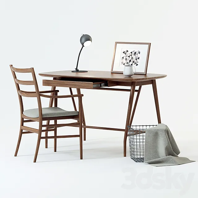 Scandinavian Designs workspace set 3DS Max Model