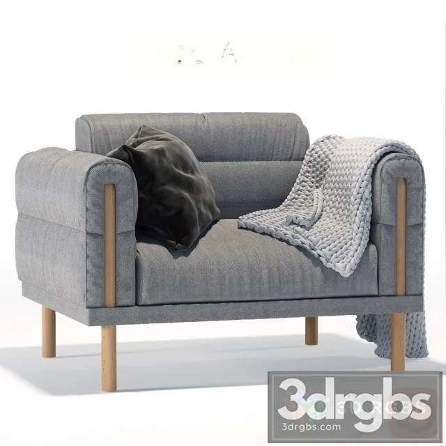 Scandinavian Fabric Armchair 2 3dsmax Download