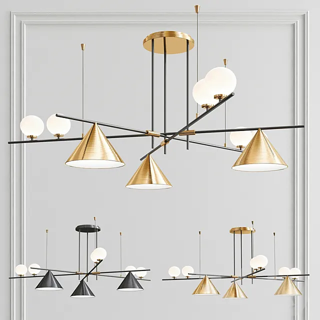 Scandinavian Minimalist Chandelier 3DS Max Model