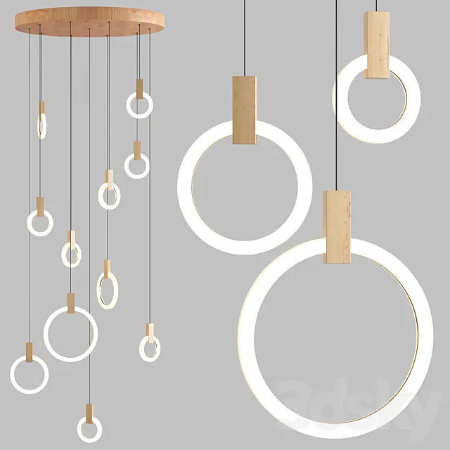 Scandinavian pendant lamps 062 3ds Max
