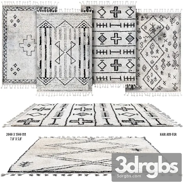 Scandinavian rugs set 3dsmax Download