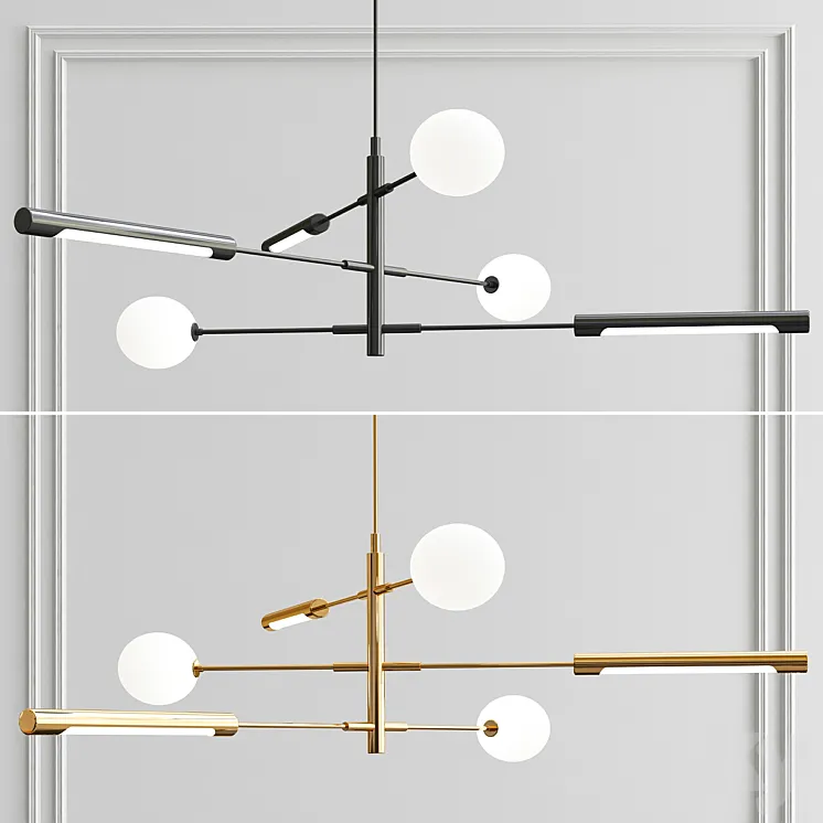 Scandinavian Runna Minimalist Chandelier 3DS Max