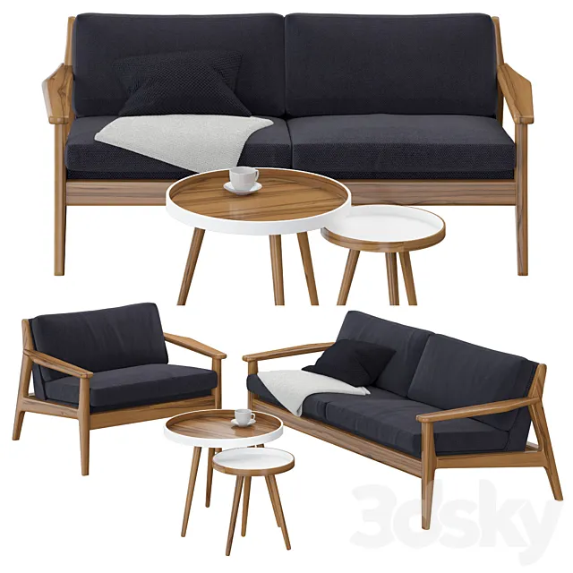 Scandinavian sofa and chair 3DSMax File