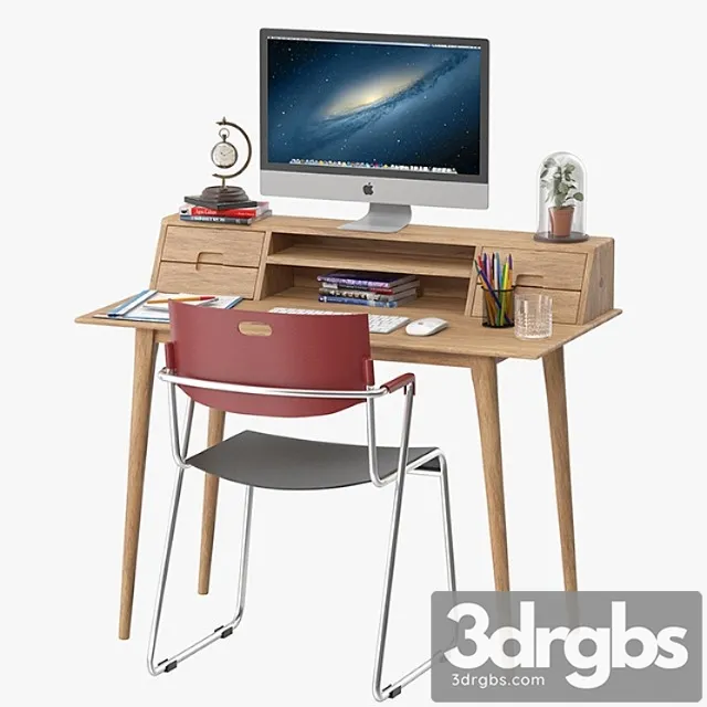 Scandinavian style desk 2 3dsmax Download
