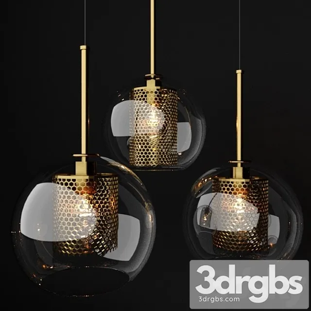 Scandinavian style glass lamp catch01 3dsmax Download