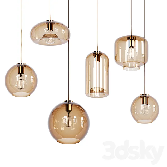 Scandinavian style pendant lamp 3ds Max