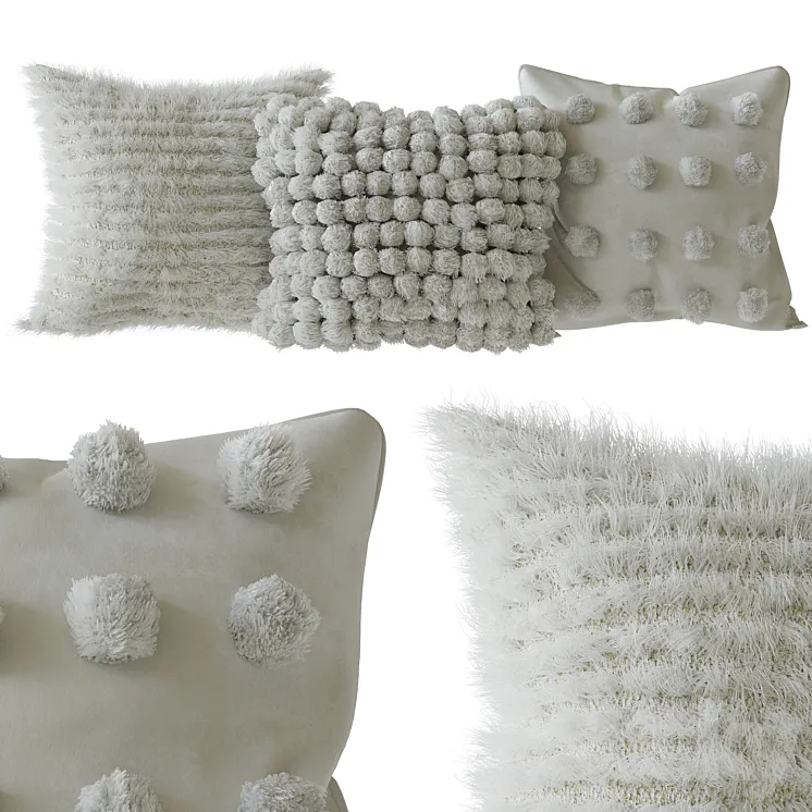 Scandinavian wool pillows 3DS Max Model
