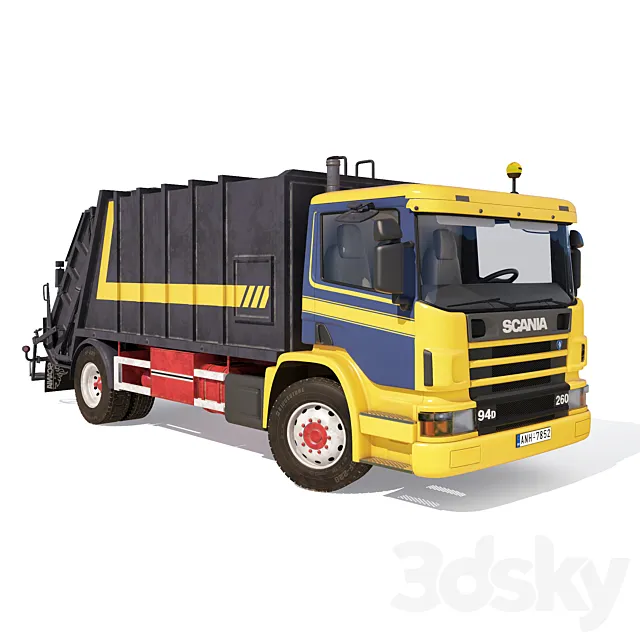 SCANIA-P94-GARBAGE-TRUCK 3ds Max
