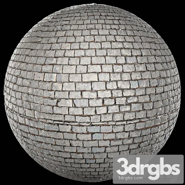 Scanned pbr paving stone texture metal roughness