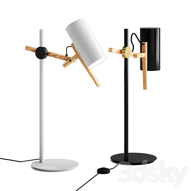 Scantling S Black by Marset Table Lamp 3dsMax Model