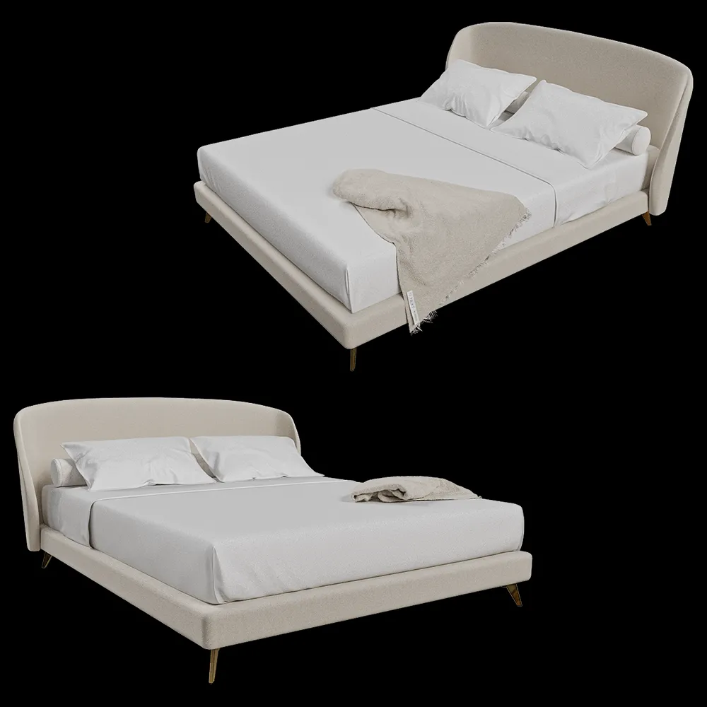 SCAPPINI HOME  – Bed Wave 3ds Max