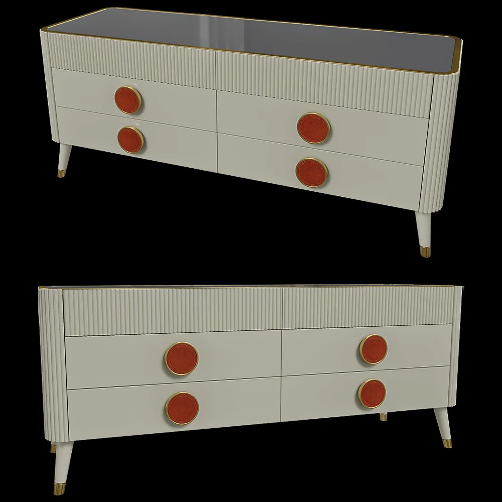 SCAPPINI HOME  – Chest of drawers DOUBLE 3ds Max