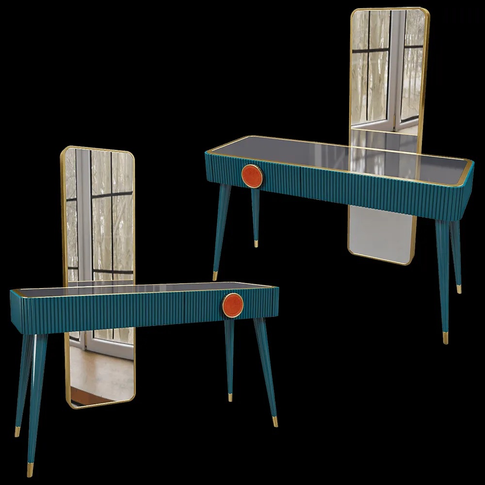 SCAPPINI HOME  – Vanity desk with built-in mirror Fancy 3ds Max