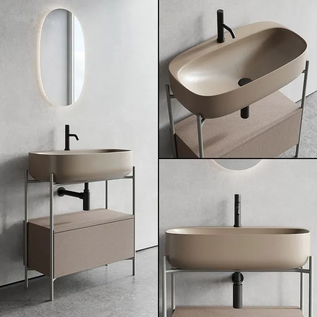 Scarabeo Ceramiche Diva Floor-standing Vanity Unit Set 3 3dsMax Model