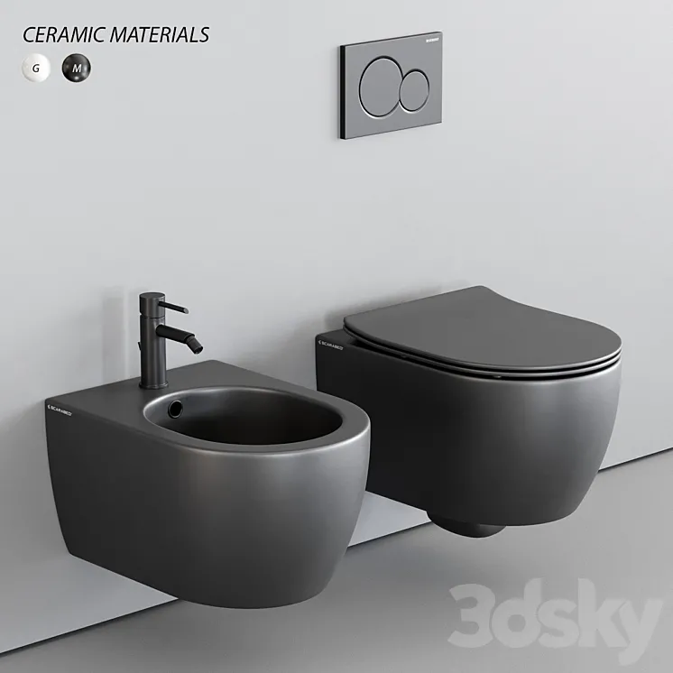 Scarabeo Ceramiche Moon Wall-Hung WC 3DS Max