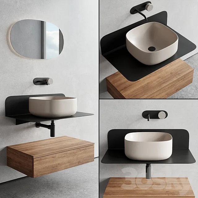 Scarabeo Ceramiche Plana Vanity Unit Set 2 3ds Max