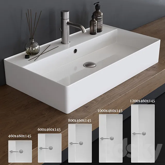 Scarabeo Ceramiche Teorema 2.0 washbasin 3DSMax File