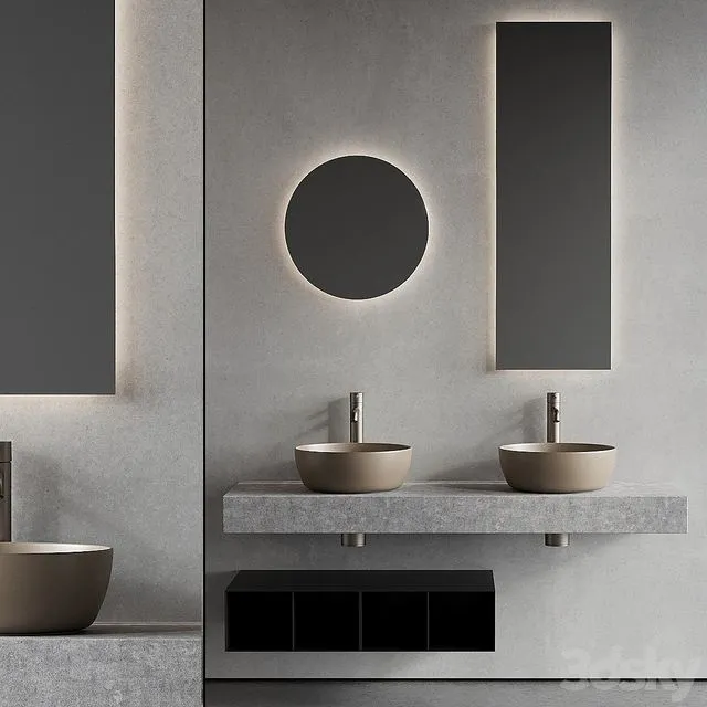 Scarabeo Ceramiche Topline Vanity Unit Set 2 3dsMax Model