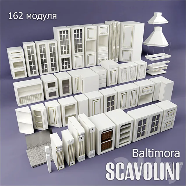 Scavolini Baltimora (base modules) 3ds Max