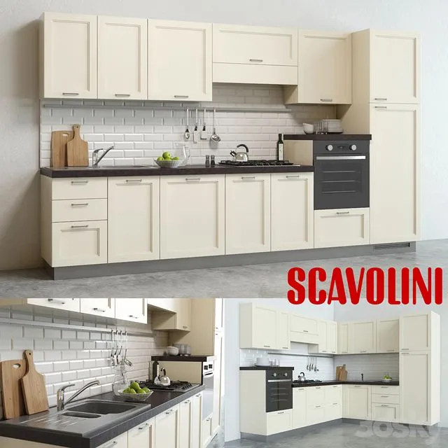 Scavolini Colony Kitchen 3dsMax Model