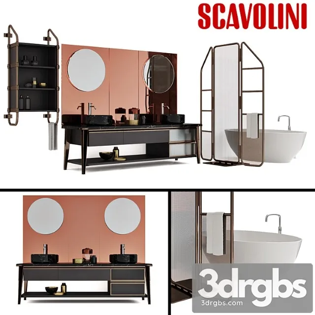 Scavolini Diesel Open Workshop Bathroom set 3dsmax Download