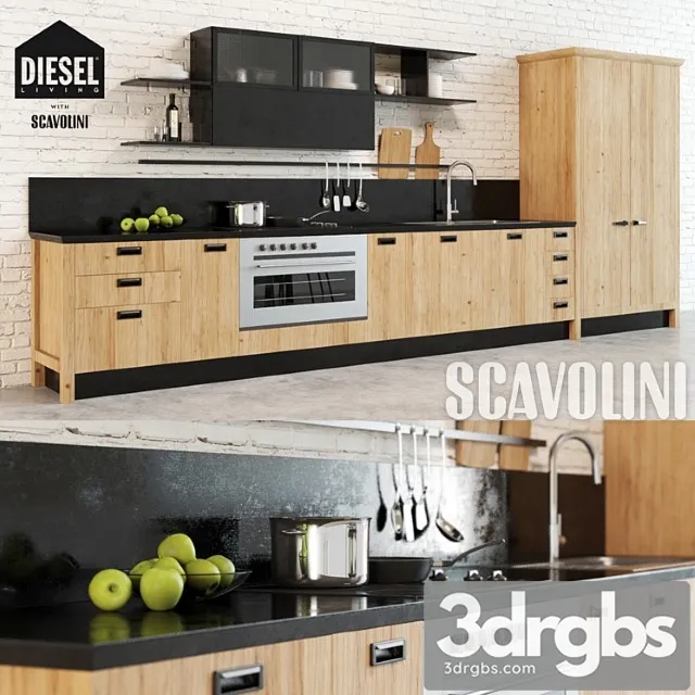 Scavolini Diesel Social Kitchen 1 3dsmax Download
