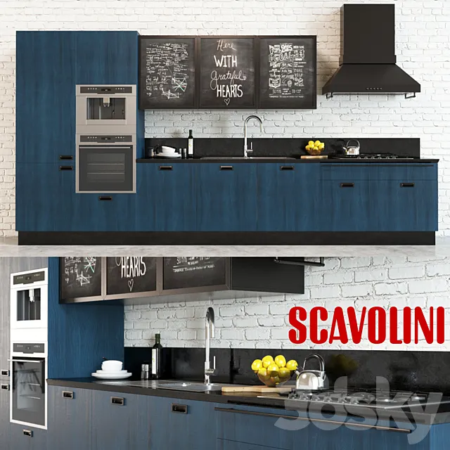 Scavolini Diesel Social Kitchen 2 3DSMax File