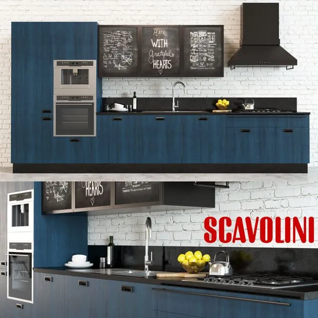 Scavolini Diesel Social Kitchen 2 3dsMax Model
