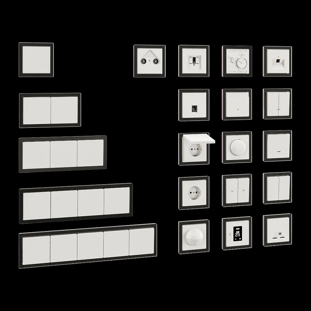 Schneider Electric – Sockets and switches D life 3ds Max