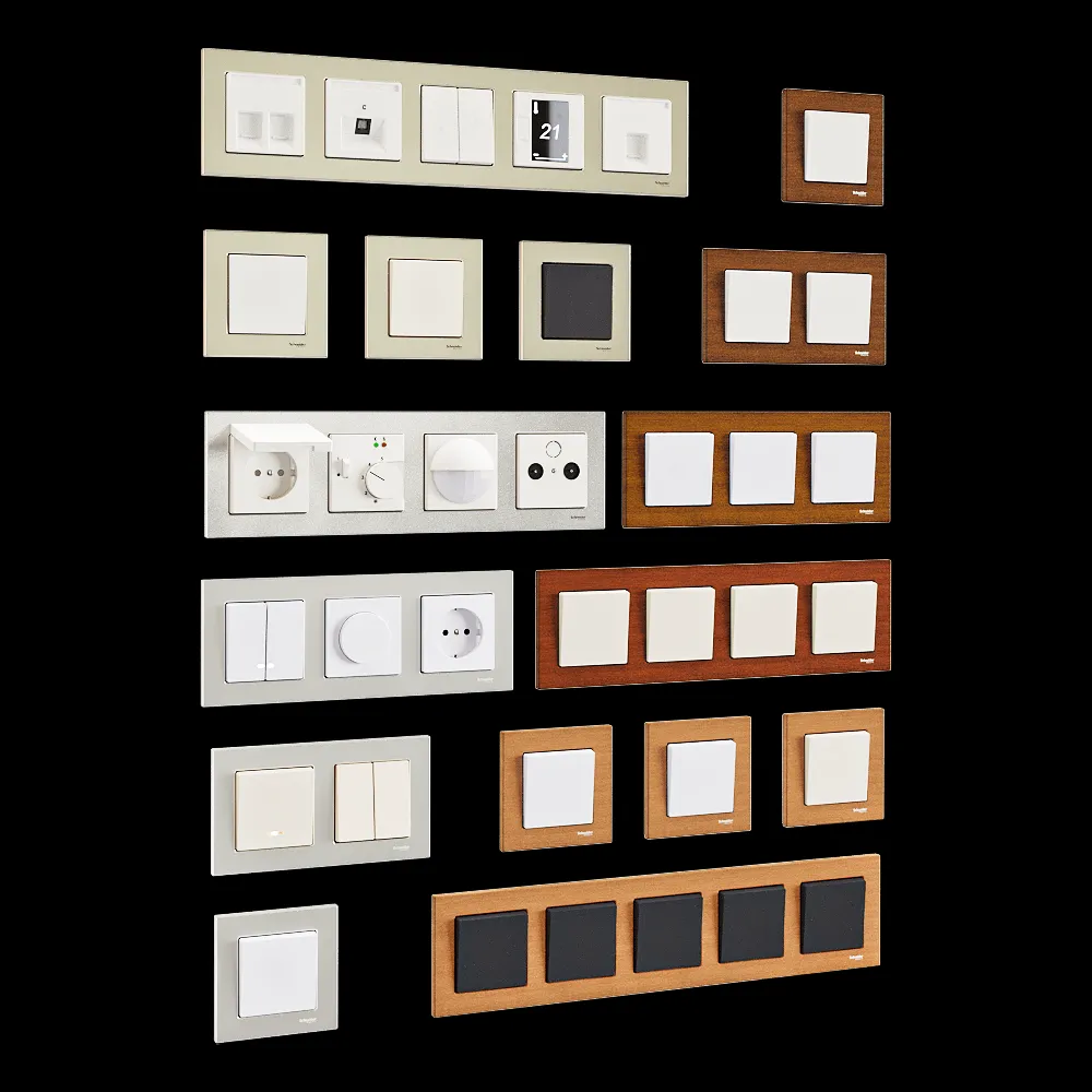 Schneider Electric – Sockets and switches M-Elegance 3ds Max