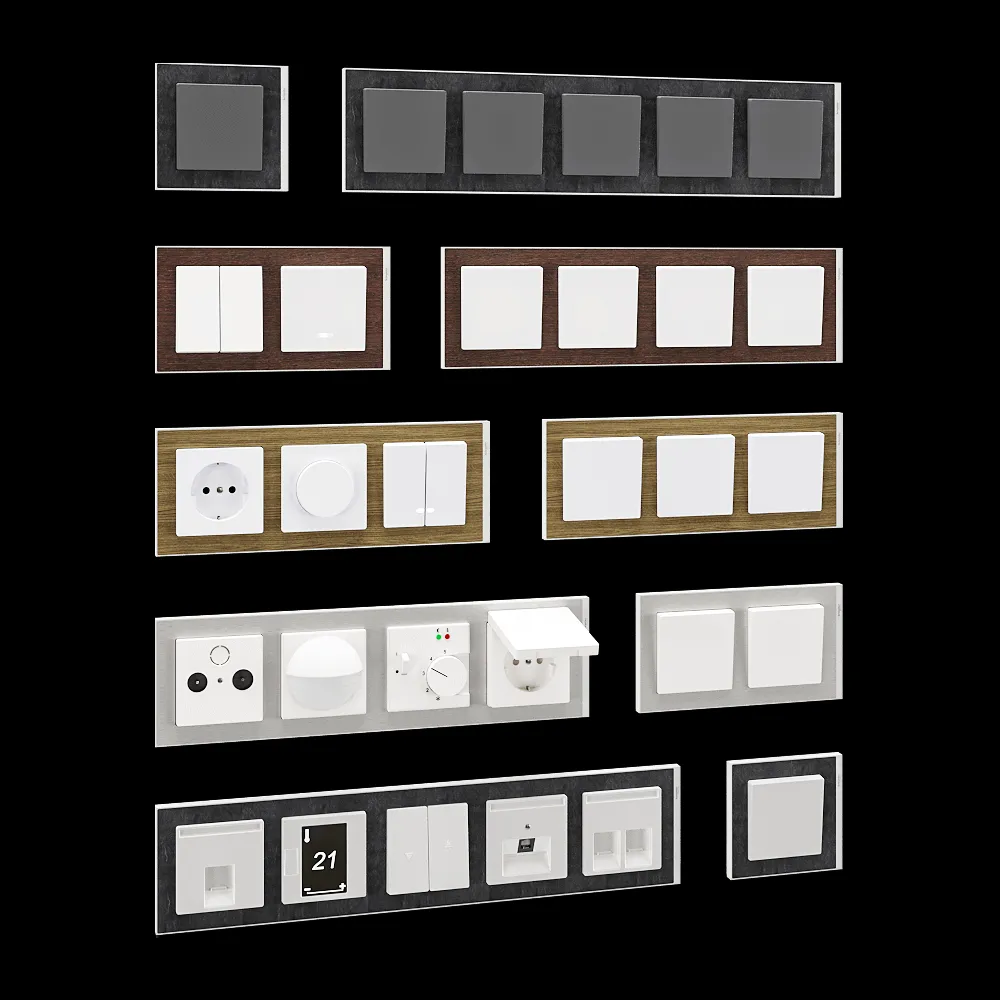 Schneider Electric – Sockets and switches M-Pure Decor 3ds Max