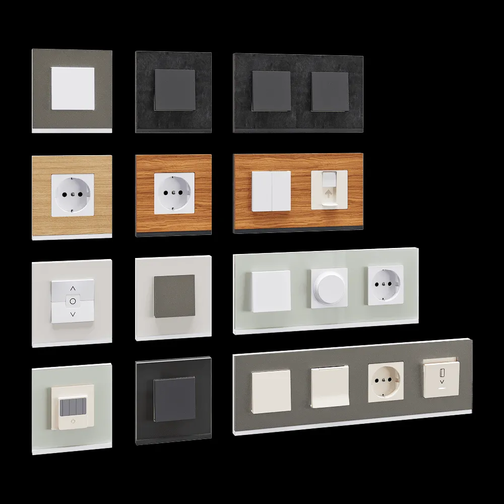 Schneider Electric – Sockets and switches Unica Pure 3ds Max