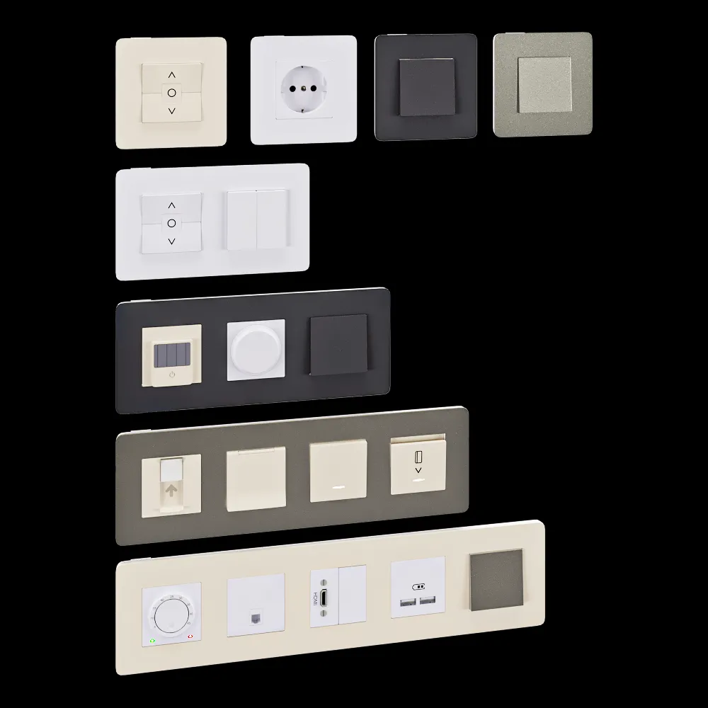 Schneider Electric – Sockets and switches Unica Studio 1 3ds Max