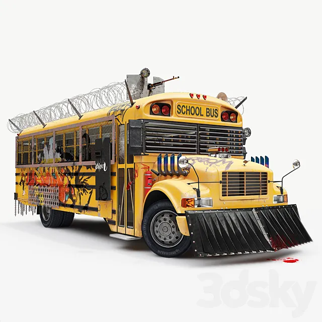 School Bus apocalypse 3DSMax File