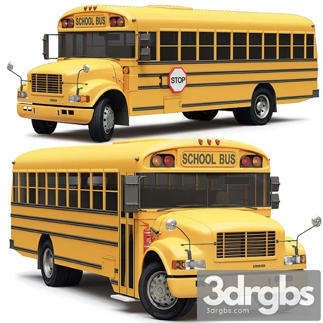 School bus blue bird