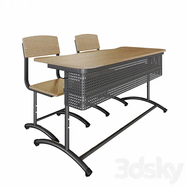 School furniture 3ds Max