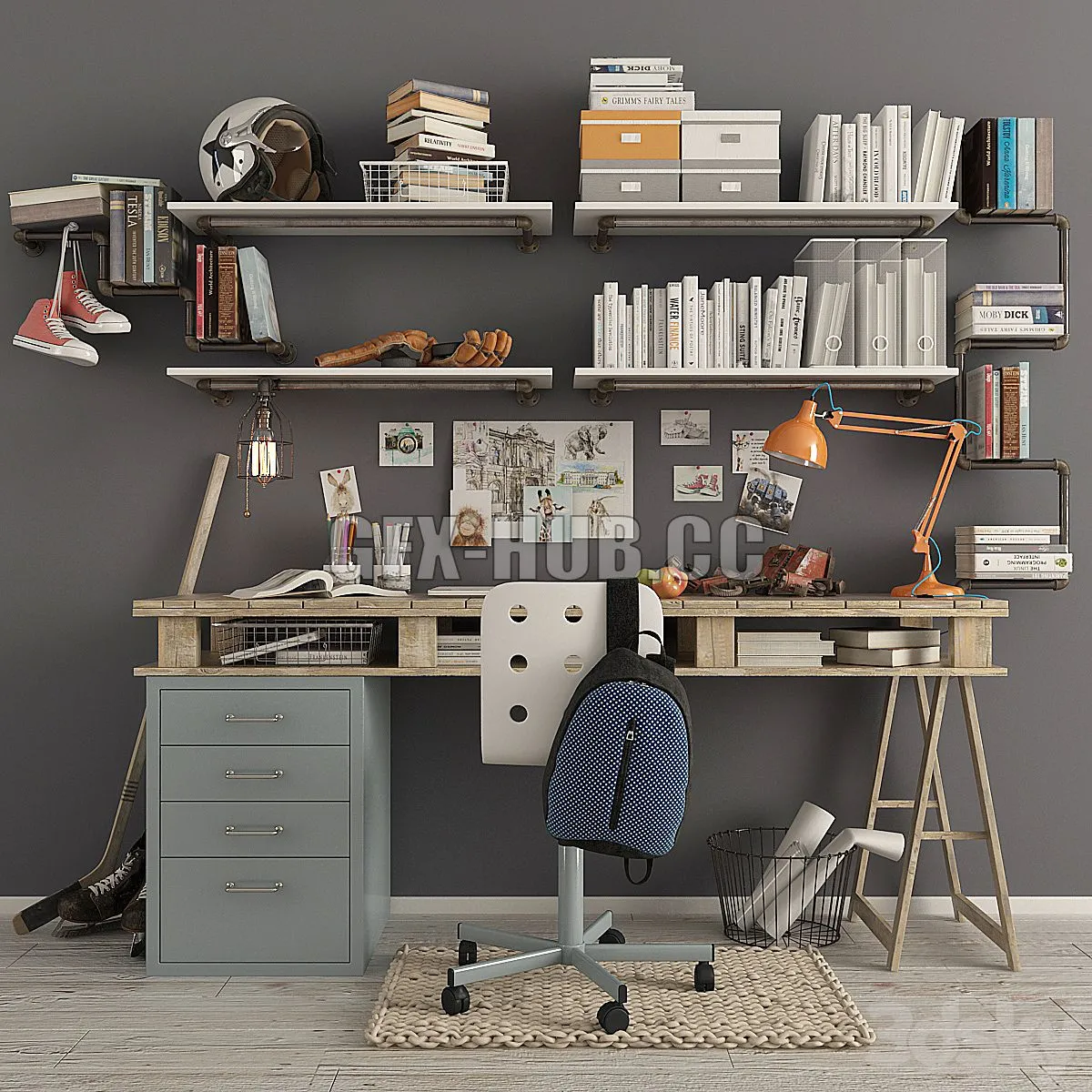 School Set 3dsMax Model