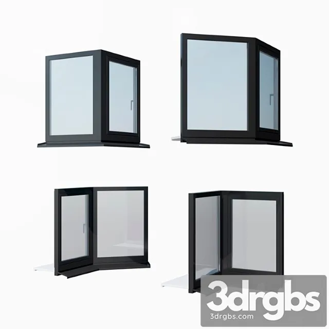 Schuco aws 65 aluminum windows – set 3