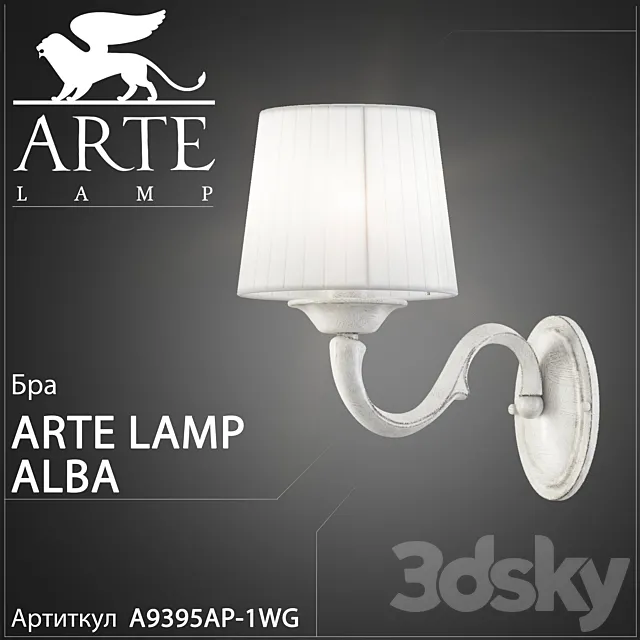 Sconce Arte Lamp Alba A9395AP-1WG 3DSMax File