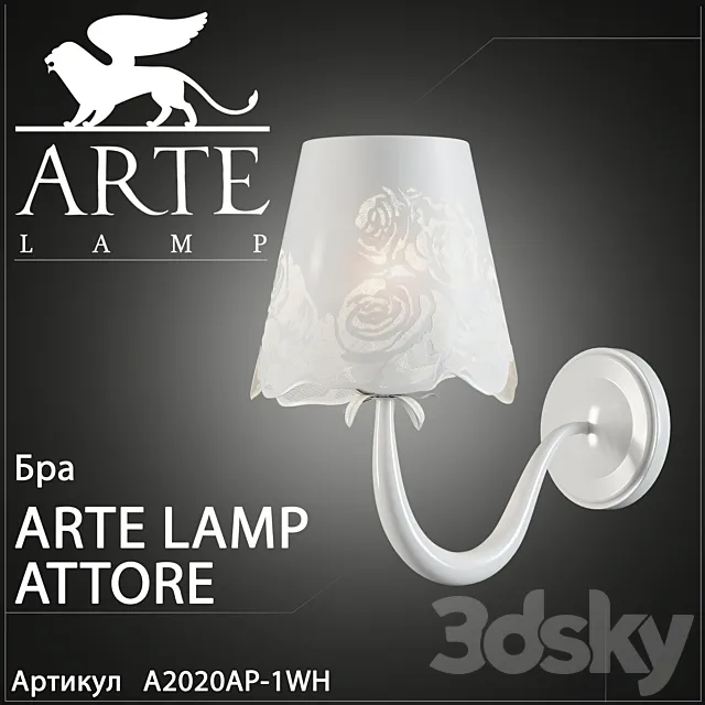 Sconce Arte Lamp Attore A2020AP-1WH 3DSMax File