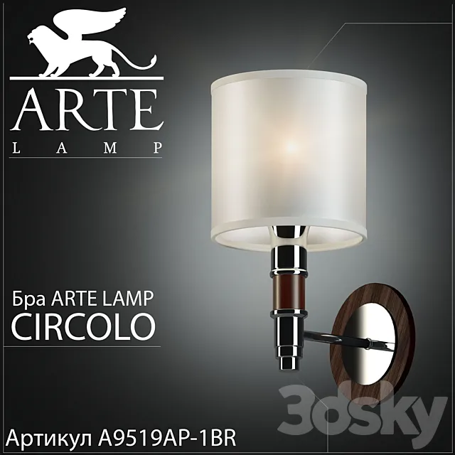 Sconce Arte lamp Circolo A9519AP-1BR 3ds Max