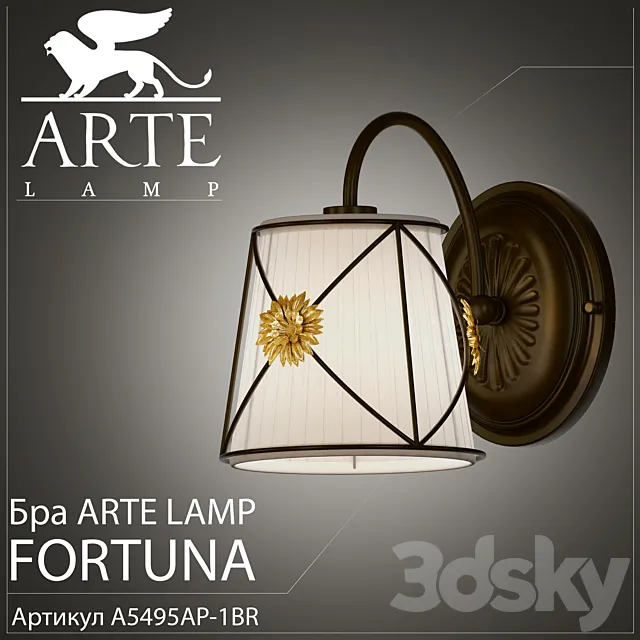 Sconce Arte Lamp Fortuna A5495AP-1BR 3DSMax File