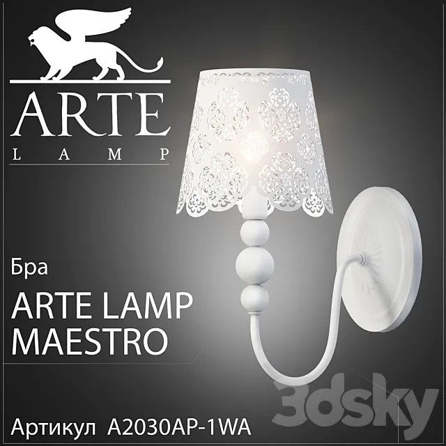 Sconce Arte Lamp Maestro A2030AP-1WA 3DS Max Model