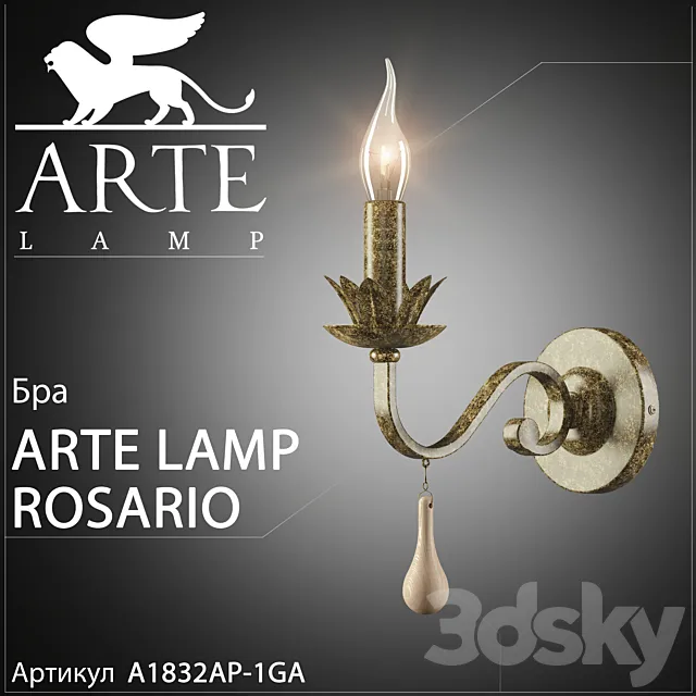 Sconce Arte lamp Rosario A1832AP-1GA 3DSMax File