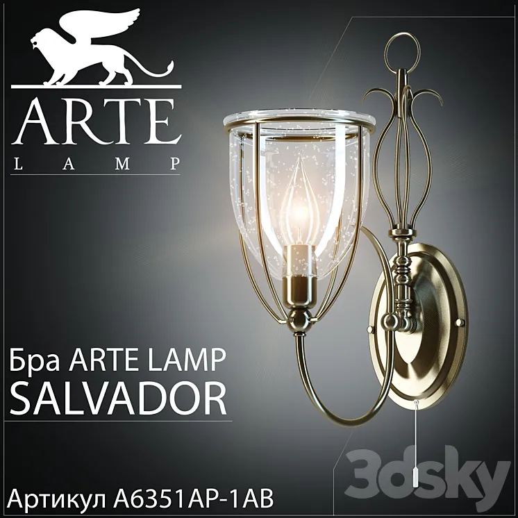 Sconce Arte Lamp Salvador A6351AP-1AB 3DS Max