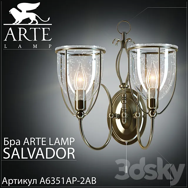 Sconce Arte Lamp Salvador A6351AP-2AB 3DSMax File
