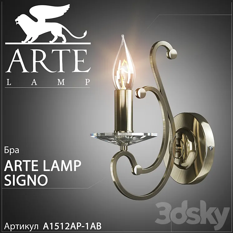 Sconce Arte Lamp Signo A1512AP-1AB 3DS Max
